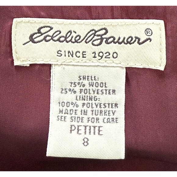 Eddie Bauer Women’s Wool Blend Red Wrap Skirt Folk Artsy Modest Artisan Sz 8P - Picture 6 of 9